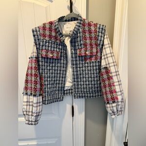 Greylin Quilted patch jacket size medium Anthropologie